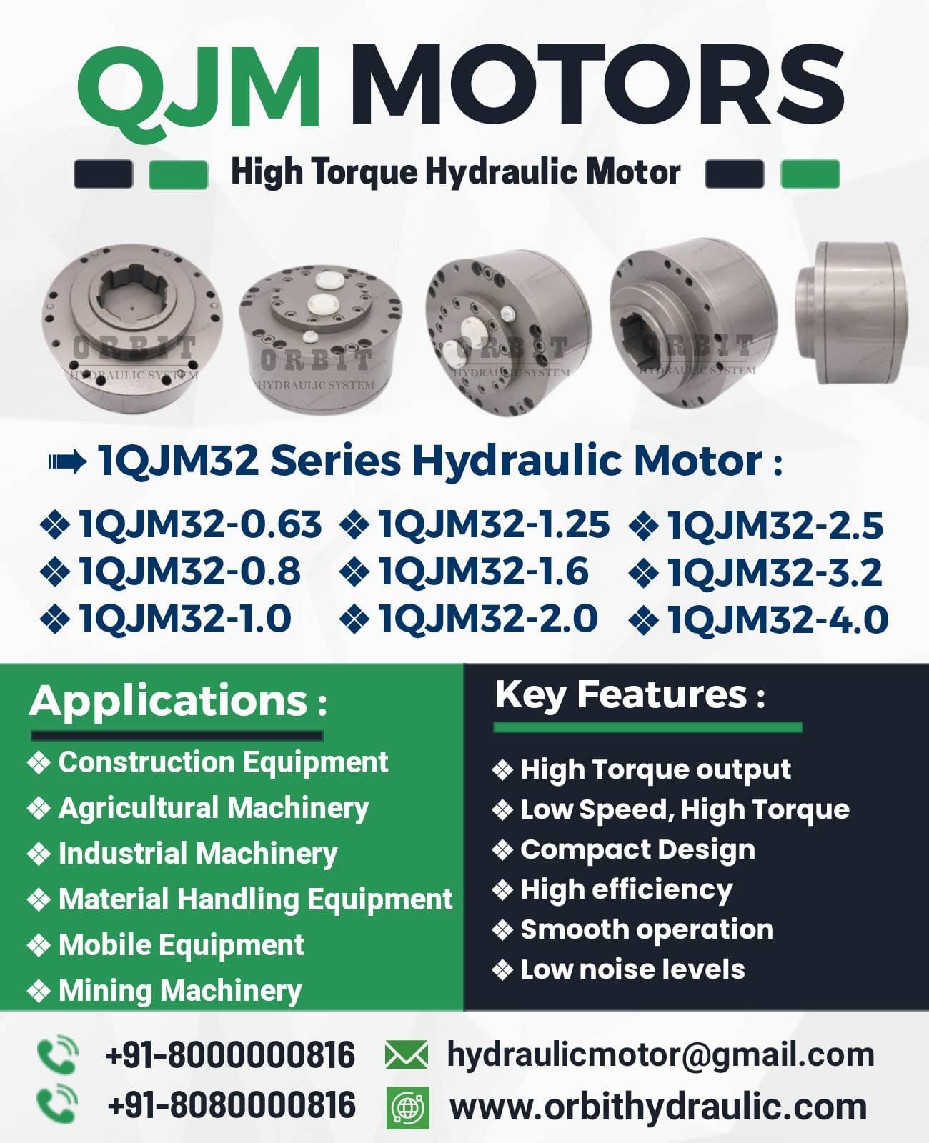 1QJM32 Hydraulic Motor in Ahmedabad Mumbai Pune Chennai Bangalore Hyderabad Kolkata Nashik Delhi Gurgaon India
